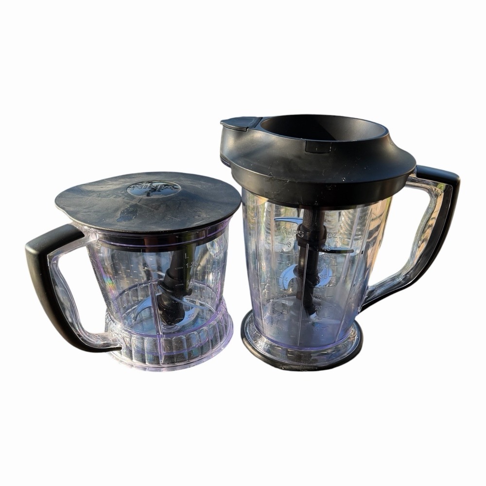 Ninja Master Prep Blender Food Processor QB1004 Pitcher 48/40oz With Lids/Blades